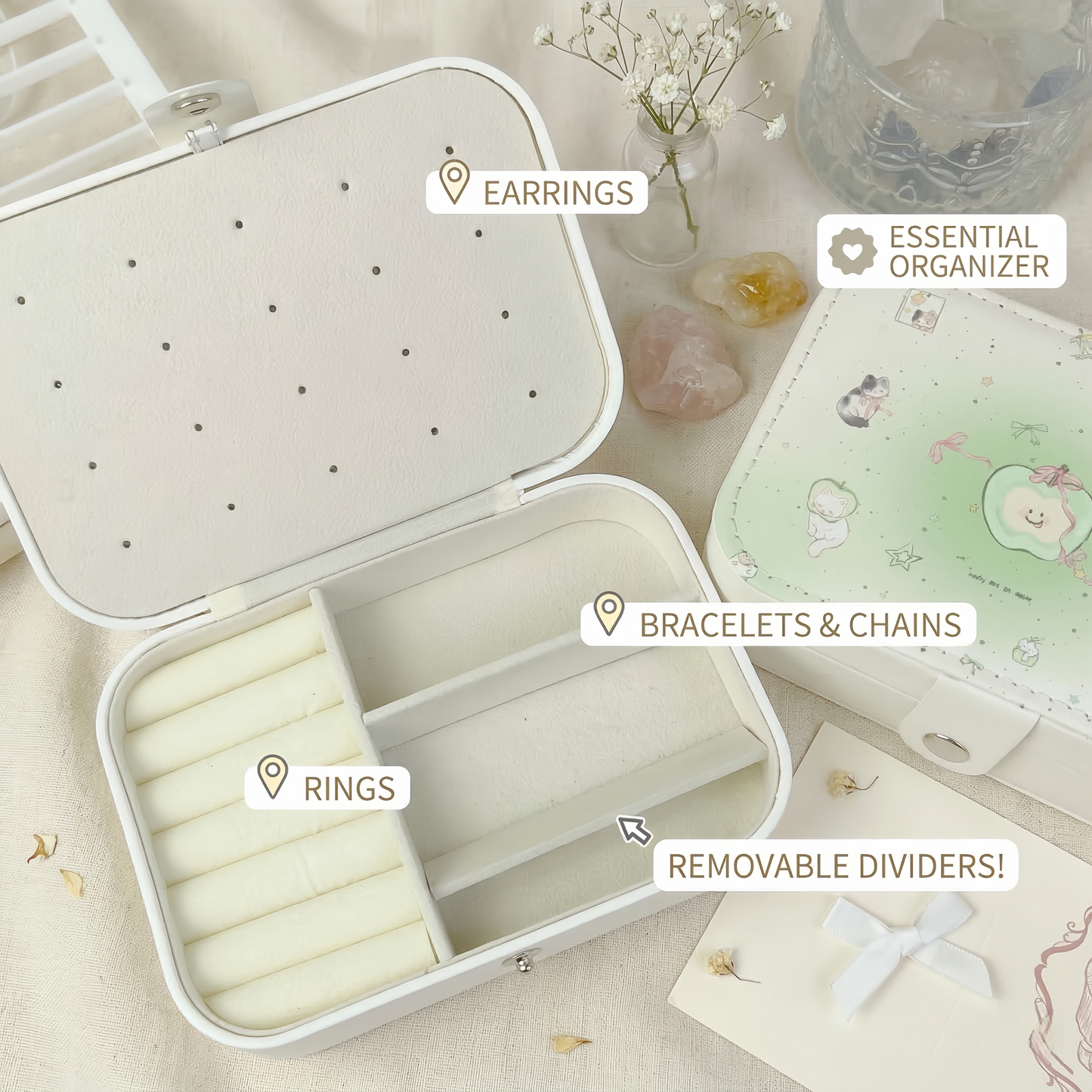 Mint Mambo Leather Jewelry Box